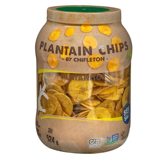 Chifleton Plantain Chips Jar Sea Salt