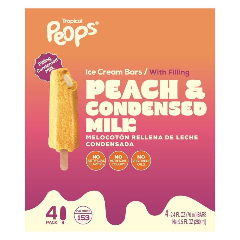 Peops Ice Cream Bars Peach & Condensed Milk