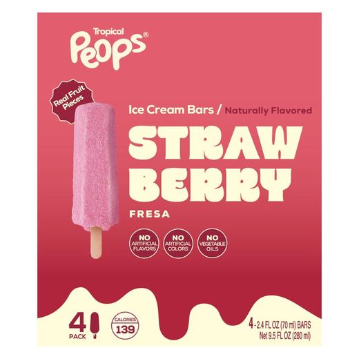 Peops Ice Cream Bars Strawberry