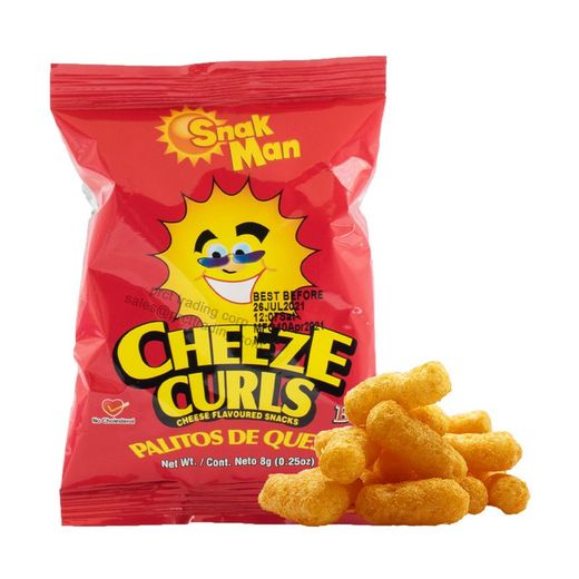 Snak Man Cheeze Curls 8 packs x 10 bags